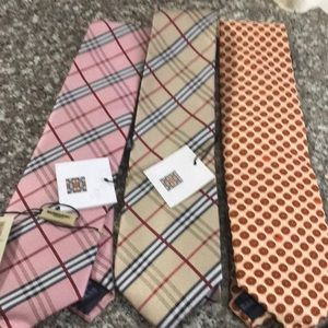 3 Mens Burberry Ties